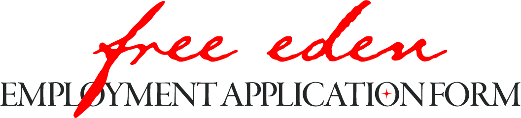 free eden Employment Application Form